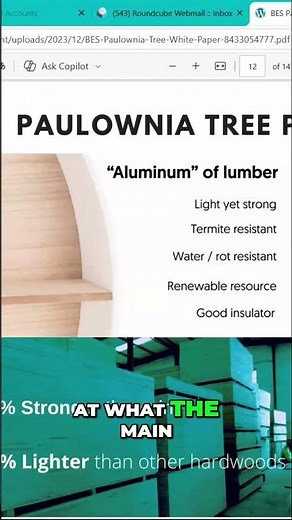 Paulownia Wood The Strongest, Lightest Wood!
