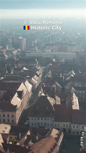 🇷🇴 Sibiu, Romania – Historic City From Above