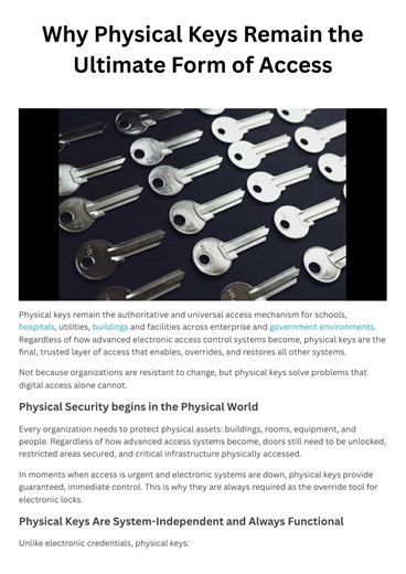 Physical Keys vs Digital Access: The Real Security Truth - SlideServe
