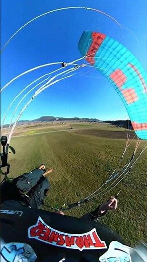 smooth landing ✅😎 #gleitschirm #paragliding #parapente #insta360 #speedflying