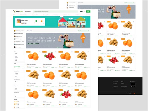 Modern Grocery Marketplace UI Design