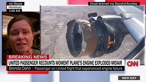 "It was a boom that almost felt like an explosion and you knew that there was just a big problem." Brenda Dohn describes being on the United Airlines flight when the plane's engine exploded midair shortly after takeoff. https://cnn.it/2ORWRW2 | CNN Replay