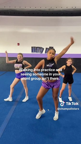 And then your stunt group has to tumble the whole time.🥲 #cheer #cheerleading #cheergym #allstarcheer #tumbling