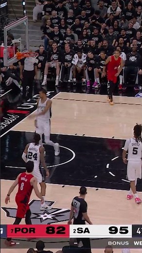 Sidy Cissoko Dunks On Victor Wembanyama!! #nba #basketball #dunk #slamdunk #slam #trailblazers