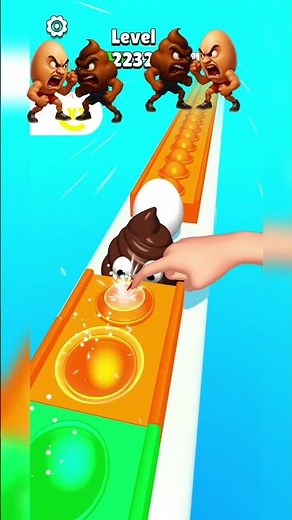 Ultimate Poop Egg Popper Game 💩 | Crazy Hand Touch Challenge | Pop Run 3D Funny Moments #shorts