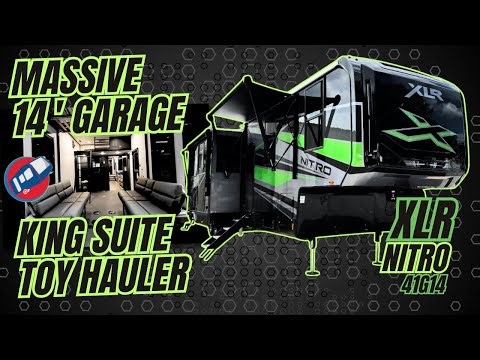 Massive 14’ Garage + King Suite! | Forest River XLR Nitro 41G14 Toy Hauler Tour