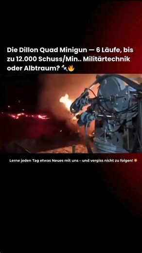 Die Dillon Precision Quad Minigun ist eine moderne, mehrläufige Rotationswaffe nach dem Gatling-Prinzip. Sechs rotierende Läufe plus ein elektrischer Antrieb ermöglichen extrem hohe Feuerraten — werbewirksam oft mit bis zu 12.000 Schuss/Minute angegeben. 🔁 Der technische Trick: Hitze und Verschleiß werden auf mehrere Läufe verteilt, deshalb sind solche hohen Zyklen mechanisch möglich. Die Kehrseite ist deutlich: enormer Munitionsverbrauch, hohes Gewicht und komplexe Anforderungen an Stromversor