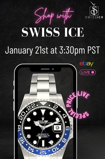 Join Now‼️ 💸 $1 LIVE WATCH AUCTION! 🔥 Rolex, Omega, Breitling NO RESERVE | eBay Live Video