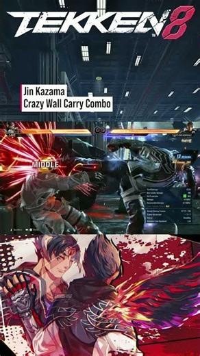Jin 100 DAMAGE Front Thrust Kick Combo 🥾#tekken8 #tekken8combo #jinkazama #t8 #yt #shorts #tekken