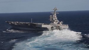 Navy’s New Supercarrier Executes High-Speed Turn
