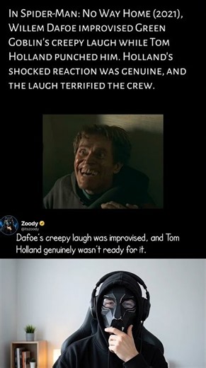 In Spider-Man: No Way Home (2021) Willem Dafoe Improvised Green Goblin’s Creepy Laugh