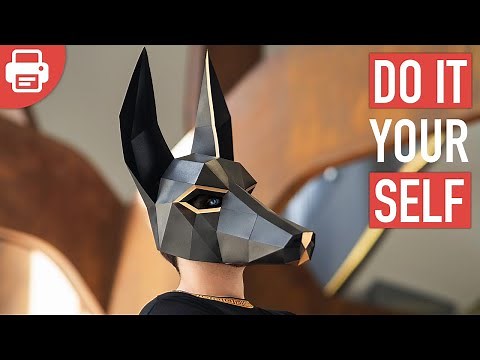 How to make Anubis Mask with Paper or Cardboard | DIY Printable Template