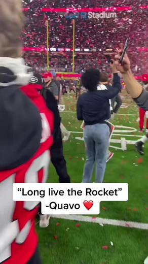 Celebrating the Bulldogs' Championship Win with Quavo