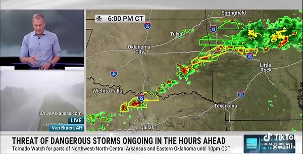 Meteorologist #MikeBettes tracks the threat of dangerous severe storms through the Mid-South this evening. #weathertok #weather #severeweather #storm