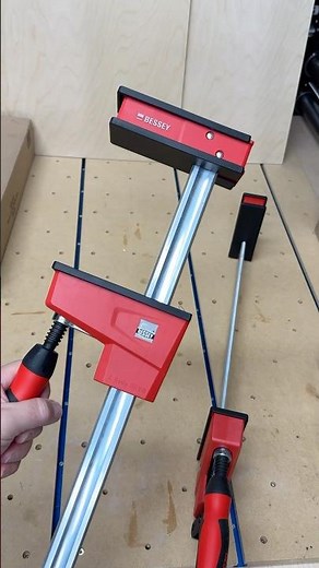 Adding a couple new clamps to the Bessey clamp wall ￼