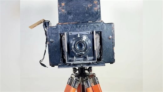 中古老式胶卷相机格拉菲3A