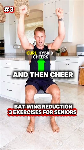 3 moves for bat wing arm reduction. They feel great and they are fun to do daily! #seniorfitness #fitnesstips #armworkout #armtoning #athomeworkouts | Grow Young Fitness