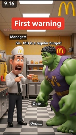 Hulk’s First Day at McDonald’s 😂🍔 | Funny AI Shorts@HulkAliensUSA