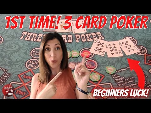 🟢 LET'S LEARN TO PLAY! THREE CARD POKER TUTORIAL! And a STRAIGHT FLUSH! @ El Cortez Las Vegas
