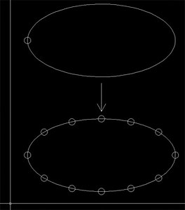 Path array using an ellipse
