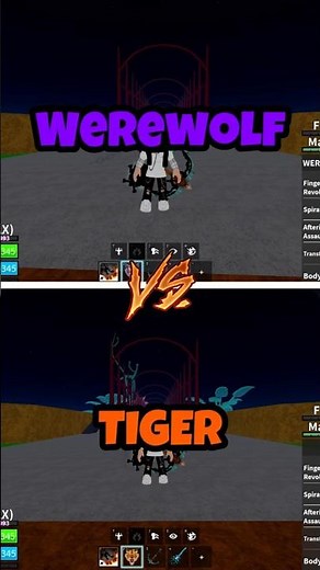 Tiger Vs Werewolf ( Speed ) | Blox Fruits