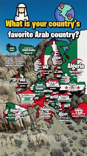 What’s your country’s favorite Arab country? | ItaliaMapping #fypシ゚viral #mapping #map #geography