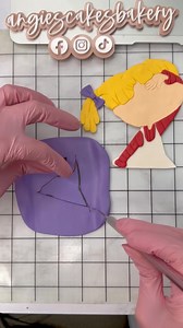 Another fondant 2D design. Had to give her some special attention. #rugrats #angelica #AngelicaPickles #childhoodmemories #90s #90sBaby #fondant #fondanttoppers #tutorial | Angie's Cake's Bakery, LLC