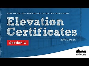 (2019 Version) CRS Elevation Certificate Training Series: Section G