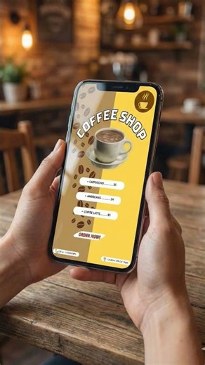 coffee shop template editable in Canva