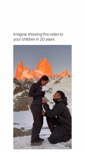 Imagine getting proposed in the mountains with such a pretty setup! 😭😍 #proposalmoment #iloveyou