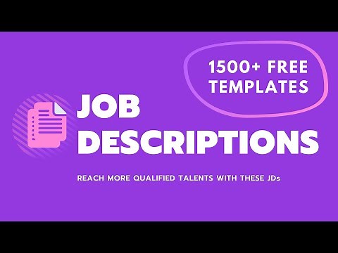 1500+ FREE Professional Job Description Templates