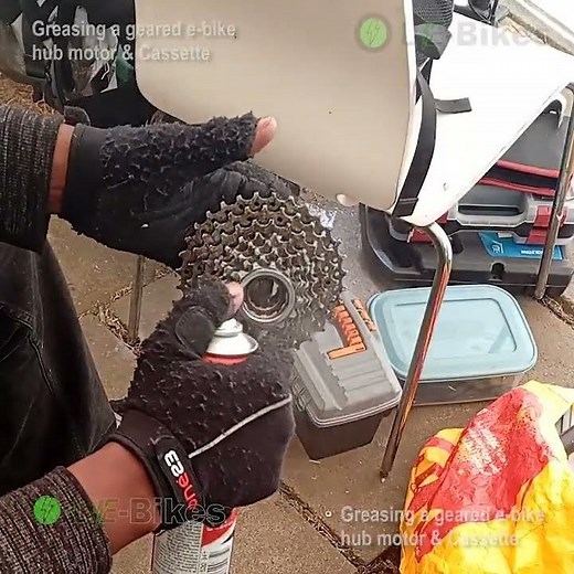 Greasing an E-Bike Motor Hub & Rear Cassette
