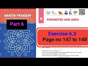 Chapter 6 Perimeter And Area | Exercise 6.3 | Class 6th Maths Ganitaprakash New Ncert Book