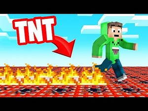 MINECRAFT But EVERY STEP = FIRE! (dangerous)