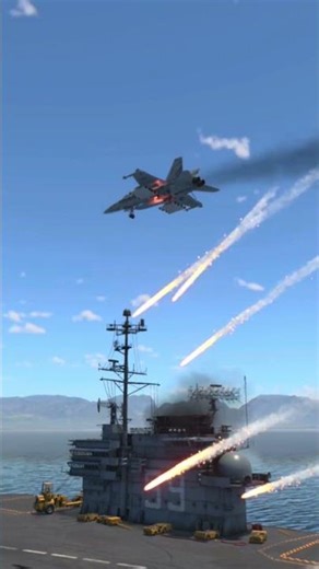 American F18 Jet Attempts INSANE Carrier Landing