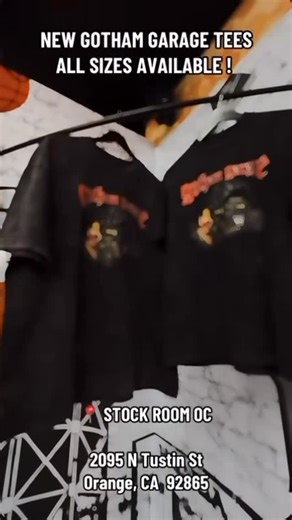 𝖌𝖔𝖙𝖍𝖆𝖒 𝖌𝖆𝖗𝖆𝖌𝖊 ᴼᶠᶠⁱᶜⁱᵃˡ on Instagram: "‼️Gotham Garage x Stock Room OC ‼️ This custom shirt is available now in all sizes!! Pick up now at @stockroom.oc 🏁 • • • • #StockRoomOC #GrandOpening #GothamGarage #CarCulture #CarMods #CarCommunity #CarLovers #CarBuild #CarEnthusiast #CarGram #CarDesign #Automotive #merch #merchandise #clothingbrand #apparel #tshirt #streetwear #custommerch #CreatorEconomy #Netflix #Streetwear #StreetStyle #StreetFashion #UrbanStyle #OOTD #Hypebeast #Sneakerhe