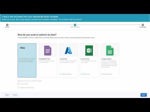 Getting Started with BarTender Cloud: Connecting to Data Entry Forms