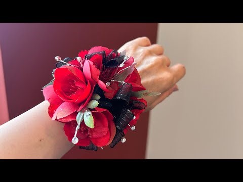 Easy DIY Corsage | Red & Black