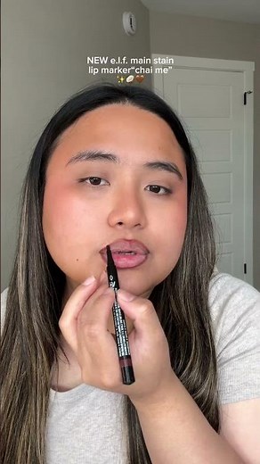 NEW e.l.f. Main stain lip marker✨🤎#makeup #makeuptutorial #lipstain #affordablemakeup #elfcosmetics