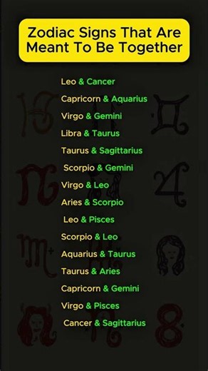 Zodiac Sign Couples That Feel Destined to Be Together Forever ❤️✨ #zodiacsigns #astrology #soulmates