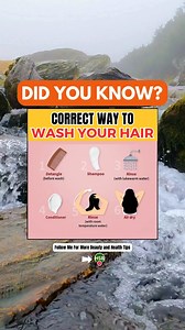 Want to keep your hair healthy and beautiful? Follow these steps for the perfect hair-washing routine: #DidYouKnow #hairgoals #beautytips #reelsviral #reelsviralシ #reelsfypシ | Health Spirit Body