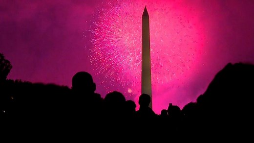 Fireworks light up the sky in Washington, DC