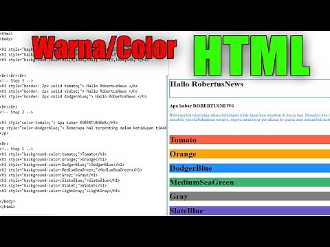 Color tutorial or color in HTML