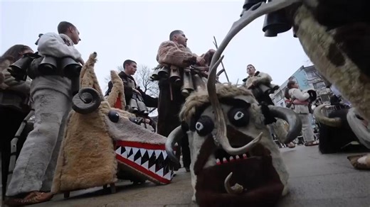 Carnival season kicks off with colorful costumes and masked performers in Bulgaria