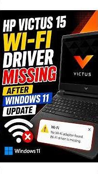HP Victus 15 Wi-Fi Driver Missing After Windows 11 Update? 📶 FIX IT!