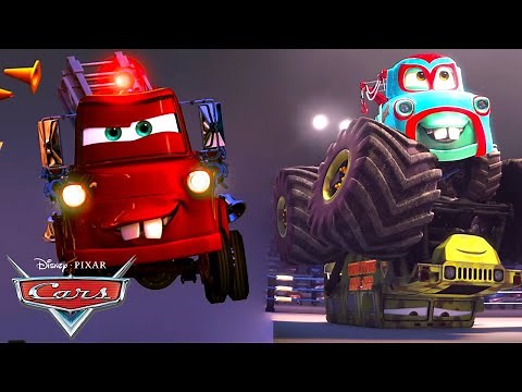 Tow Mater vs. The Ice Cream Monster Truck + More Cars Cartoons for Kids | Pixar Cars | @disneyjr