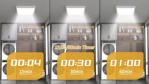 2Pcs Battery Operated Ceiling Lights Rechargeable Motion Sensor Light Indoor Wireless Shower Light with Remote 7.48in Dimmable Motion Activated Lamp for Closet,Magnetic Ceiling Light Battery Powered