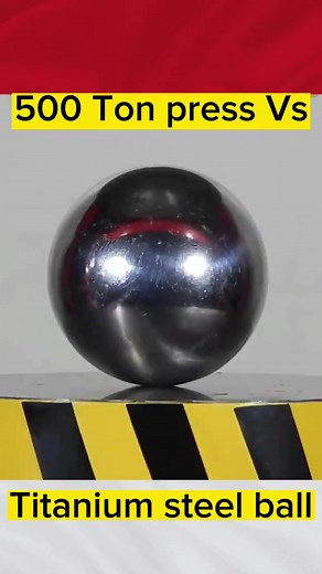 1.2K views | 500 Ton prees vs titanium ball #mesinpress #hydraulicpress #satisfying | Hydraulic Press ASMR | Facebook