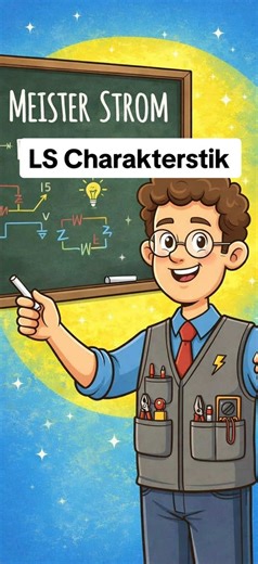 🔌 LS-Schalter Charakteristik einfach erklärt In diesem Video erkläre ich dir verständlich, was ein LS-Schalter (Leitungsschutzschalter) ist und warum seine Charakteristik so wichtig ist.#elektrotechnik #elektro #strom #handwerk #ausbildung