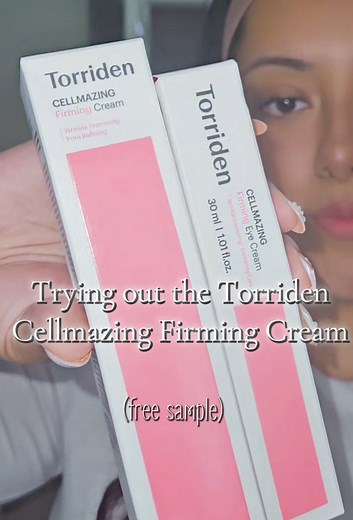 Got dark circles or wrinkles? Try Torriden Cellmazing Firming eye Cream for your eyes and the face cream for wrinkles and pores! One for eyes, one for face! This is my first time trying these products, they feel so comfortable on my skin. Definitely will be using these daily. this products are free samples. #Torridencream #torridenfirmingcream #skincare
